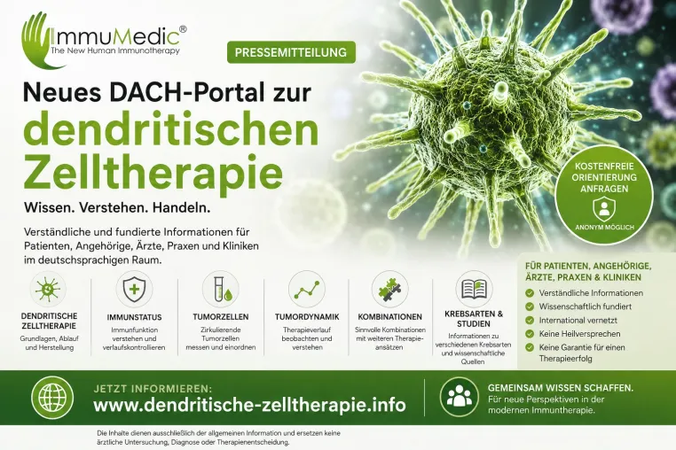 Bild: Neues DACH-Portal informiert über dendritische Zelltherapie
