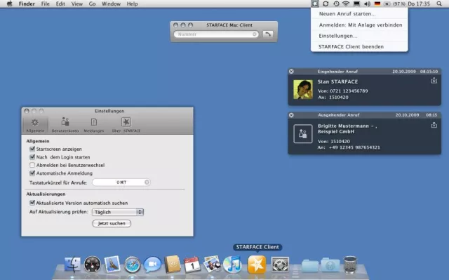 Bild: Doppelpräsenz auf der CeBIT 2010: STARFACE zeigt neuen CTI-Client für Macs
