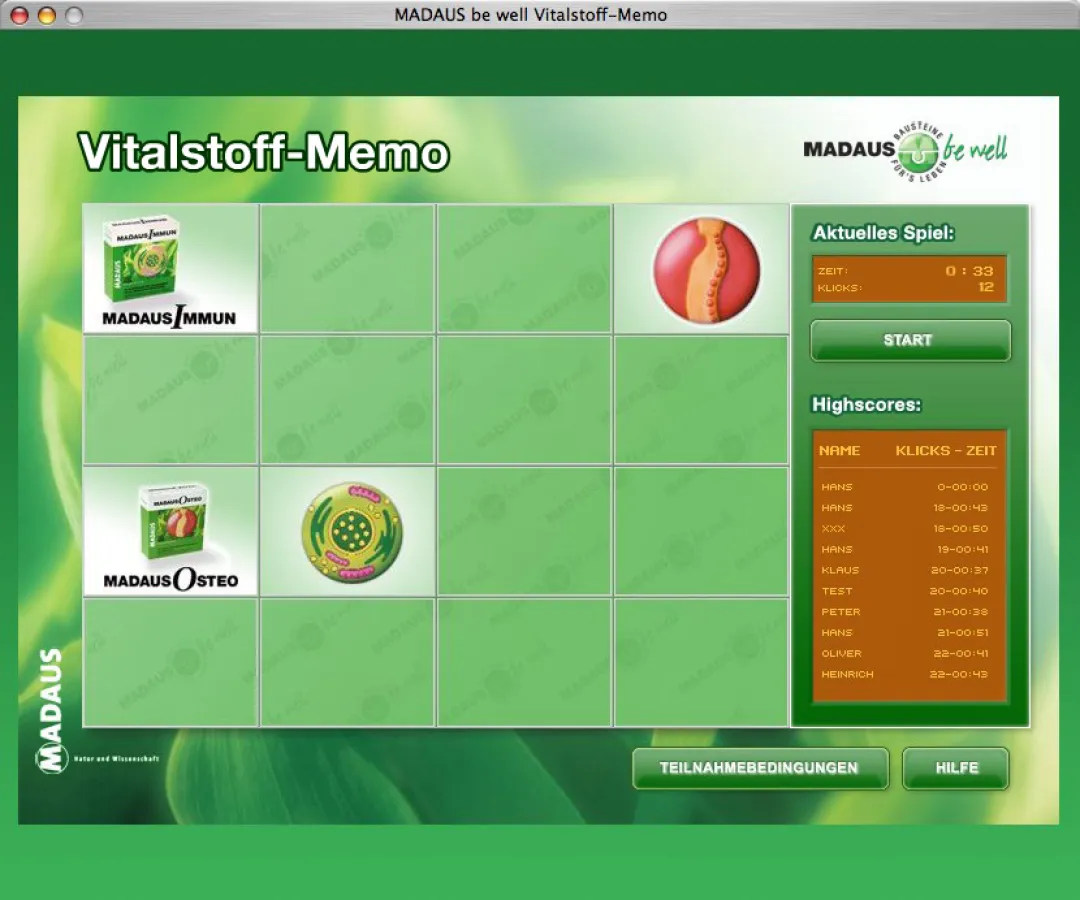 Schnell klicken und gewinnen.
