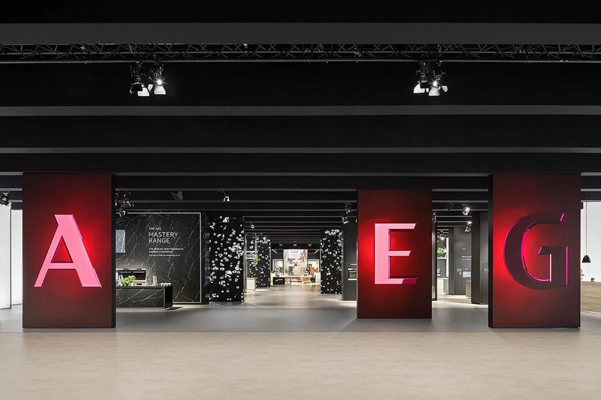 Theatralischer Markenauftritt für AEG/ Electrolux auf der IFA 2017.