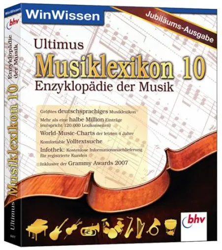 Ultimus Musiklexikon 10: Umfassende Enzyklopädie der Musik in der Jubiläumsausgabe Bild: Ultimus Musiklexikon 10: Umfassende Enzyklopädie der Musik in der Jubiläumsausgabe