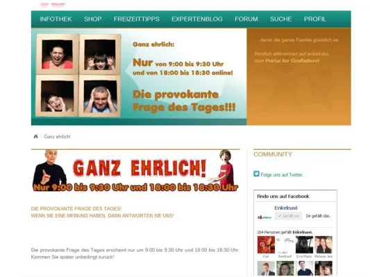 Bild: Dürfen Großeltern einen Enkel auch mal nicht mögen? Provokante Fragen auf enkelnavi.de