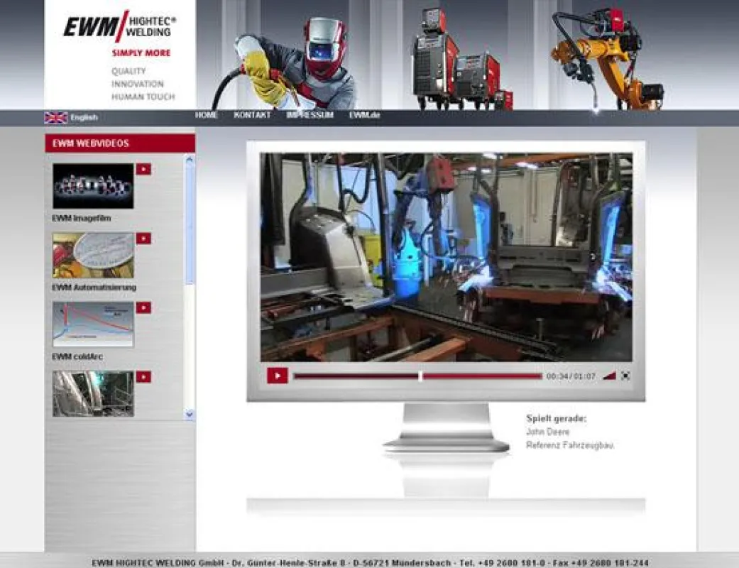 www.ewm-tv.de: Das neue Medium im Internet rund um schweißtechnische Innovationen, wirtschaftliche Produktionsmethoden und Qualität.