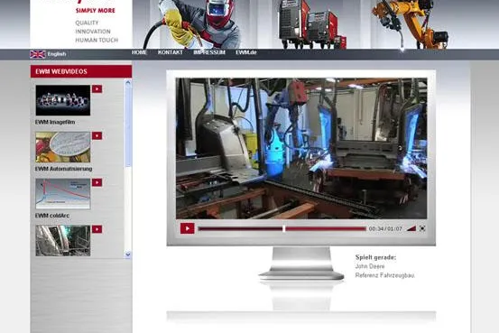 Bild: EWM-TV - Schweißtechnik live im Internet