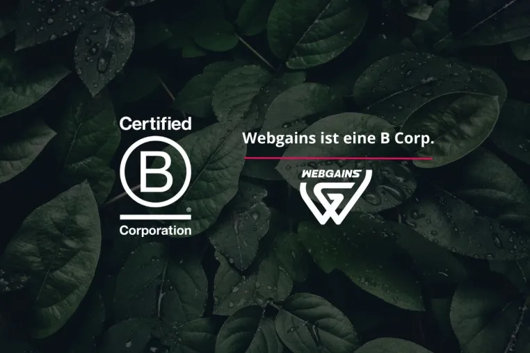Webgains wird als weltweit erstes Affiliate-Netzwerk B Corp-zertifiziert Bild: Webgains wird als weltweit erstes Affiliate-Netzwerk B Corp-zertifiziert
