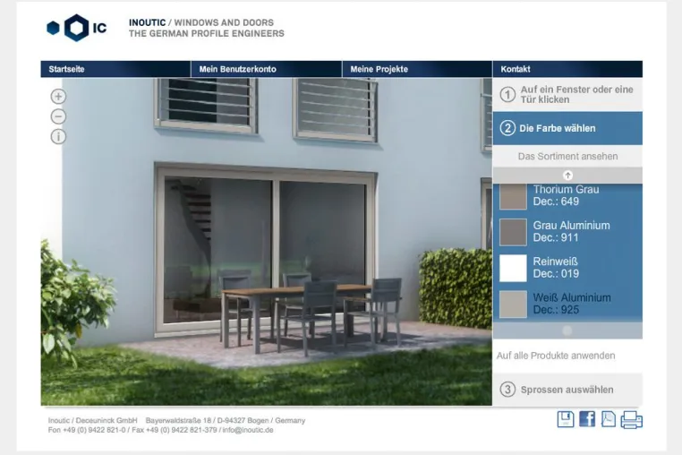 Neues Online-Tool zur Fenster- und Farbkonfiguration von Inoutic Bild: Neues Online-Tool zur Fenster- und Farbkonfiguration von Inoutic