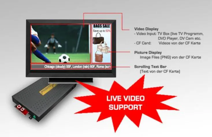 Bild: WEP bringt den HD Player 1080P nun mit Live Video Support