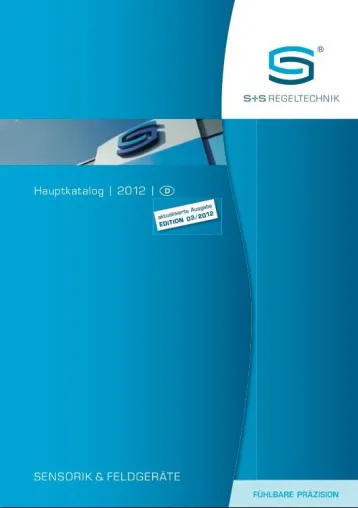 Bild: S+S Regeltechnik präsentiert Fühler, Regler, Schalter und Sensoren im Gesamtkatalog 2012