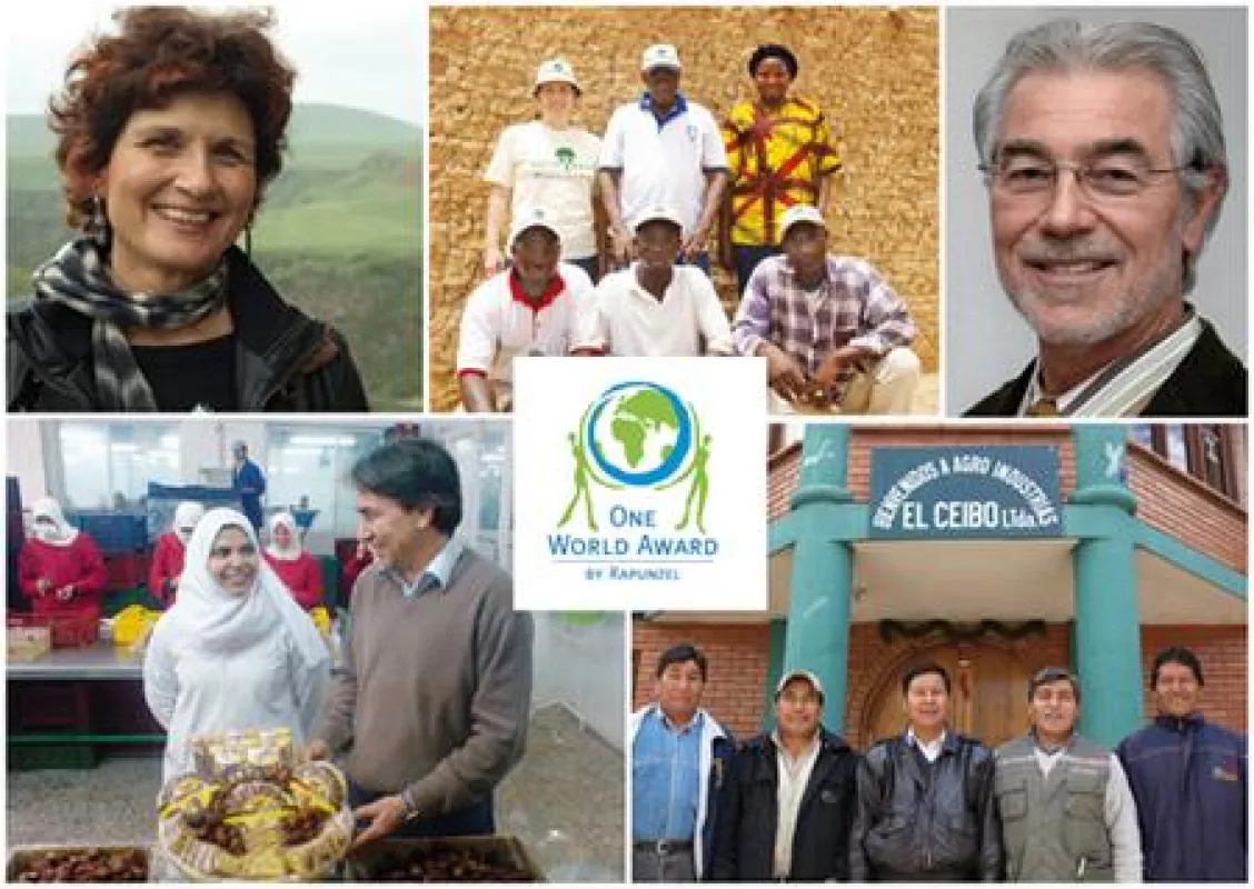 Die 5 Finalisten stehen fest! oben (v.l.n.r.): Beti Minkin/Anatolia Foundation, newTree Foundation und Dr. Hans Rudolf Herren/Stiftung Biovision; unten (v.l.n.r.): Helmy Abouleish/SEKEM Group und EL C