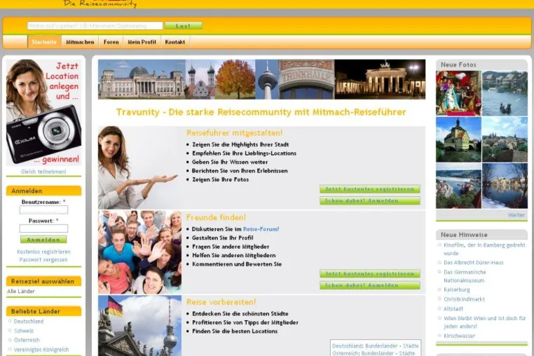 Bild: Dank Verlosung viele neue Informationen bei der Reisecommunity Travunity