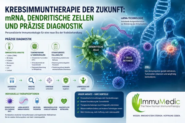 Krebsimmuntherapie der Zukunft: mRNA, dendritische Zellen und präzise Diagnostik Bild: Krebsimmuntherapie der Zukunft: mRNA, dendritische Zellen und präzise Diagnostik