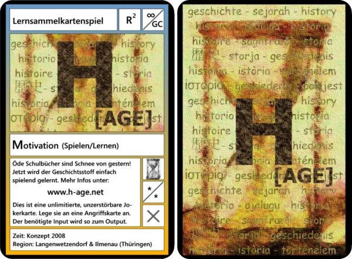 Vorder- und Rückseite einer Spielkarte