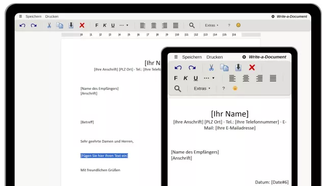Bild: „Write-a-Document Online“: Textverarbeitung im Webbrowser