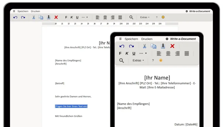 „Write-a-Document Online“: Textverarbeitung im Webbrowser Bild: „Write-a-Document Online“: Textverarbeitung im Webbrowser
