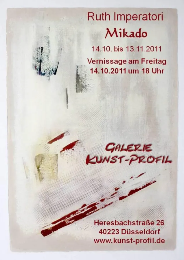Plakat zur Ausstellung Mikado - Ruth Imperatori