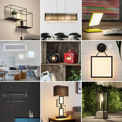 Eckige Leuchtenvielfalt - Lampenwelt.de präsentiert Lichtideen im Square-Look Bild: Eckige Leuchtenvielfalt - Lampenwelt.de präsentiert Lichtideen im Square-Look