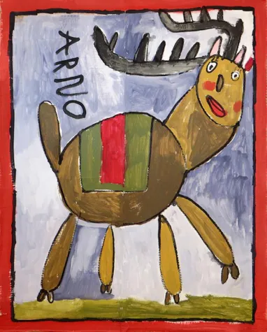 Bild: Der Nostalgische Weihnachtsmarkt Opernpalais lädt zur Bilder-Ausstellung 'Ein Rentier und wir' ein