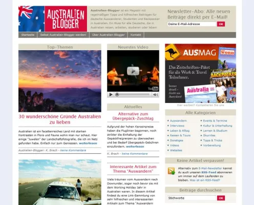 Neues Australien-Magazin startet unter Australien-Blogger.de Bild: Neues Australien-Magazin startet unter Australien-Blogger.de