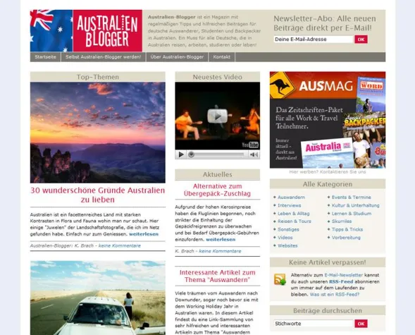 Bild: Neues Australien-Magazin startet unter Australien-Blogger.de