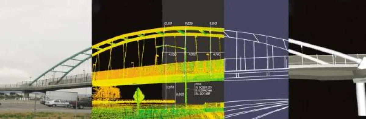 (Quelle: Leica): Nicht nur für Häuser – auch für Brücken ist der 3D-Scan ein zuverlässiges Kontrollwerkzeug.