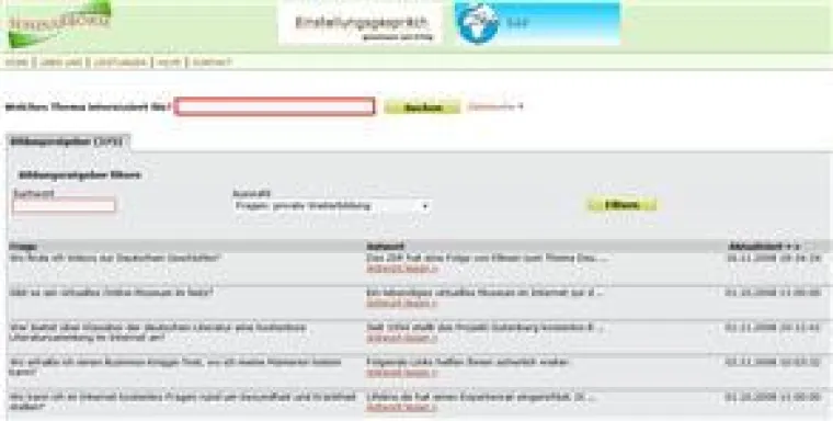 Kostenloser Bildungsratgeber ins Netz gestellt Bild: Kostenloser Bildungsratgeber ins Netz gestellt