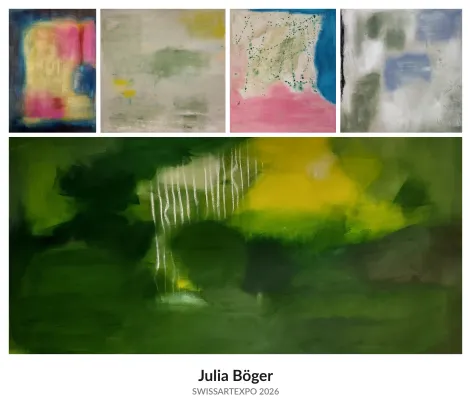 Bild: Julia Böger präsentiert atmosphärische Abstraktion auf der SWISSARTEXPO 2026