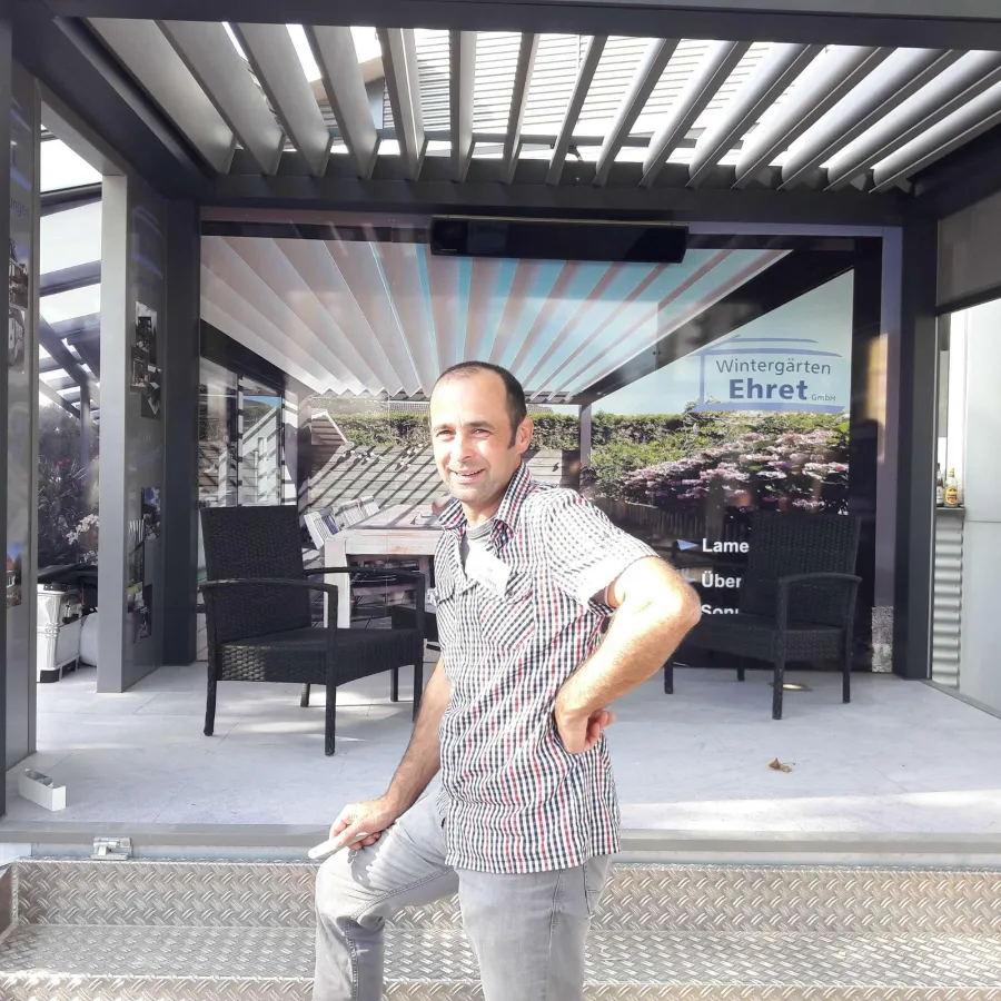 Unternehmer Frank Ehret auf dem Volksfest in Crailsheim