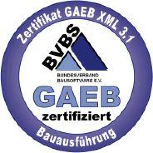 Bild: Bundesverband Bausoftware e.V. (BVBS) zertifiziert Software