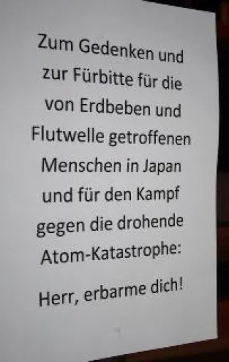 Bild: Berlin: Gedenkgottesdienst für die Opfer des Japan-Erdbebens am Sonnabend