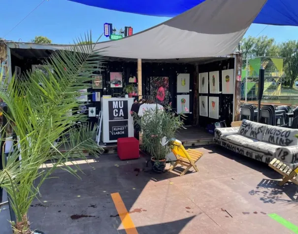 Bild: KUNSTLABOR 2 "on tour" in der MUNICH FAN ZONE im Olympiapark