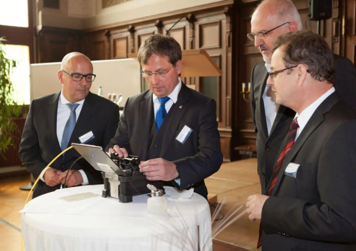 Feierliche Inbetriebnahme des Breitbandnetzes der Stadtwerke