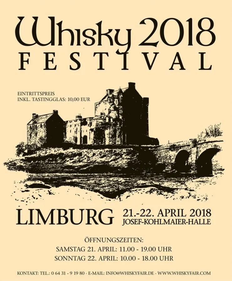Whisky Fair 2018 Festival am 21. & 22. April in Limburg/Lahn
