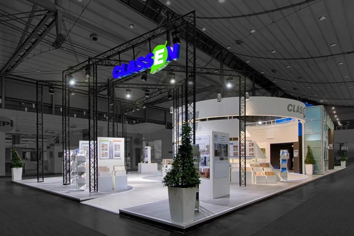 Beeindruckendes Konzept: Der Messestand von Classen auf der Domotex 2013 in Hannover.