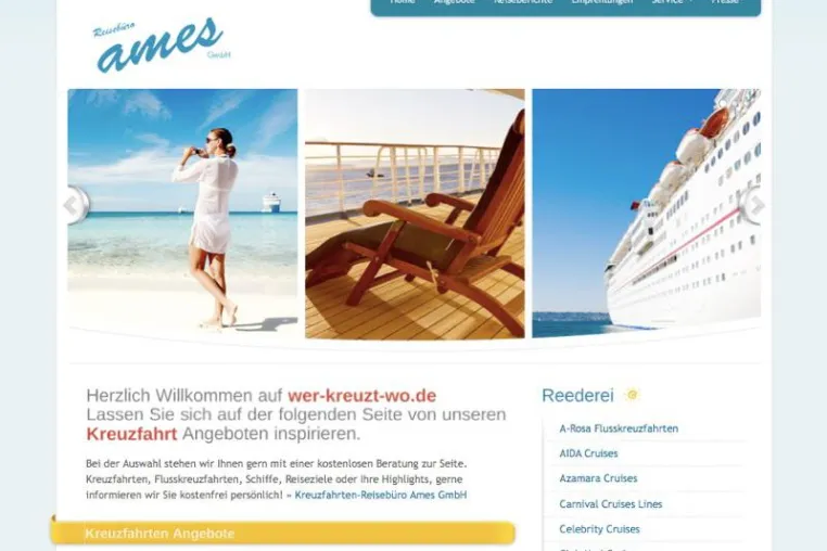 Bild: Im Zeichen der Zeit, die Ames GmbH setzt Maßstäbe in der Onlinebuchung von Kreuzfahrten