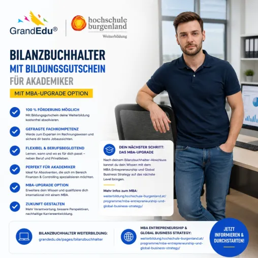 Bild: Vom akademischen Abschluss zur gefragten Finanzexpertise: Bilanzbuchhalter-Weiterbildung mit MBA-Perspektive