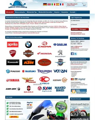 Bild: Präsentation des neuen Windschildshops von Motorradzubehör Hornig