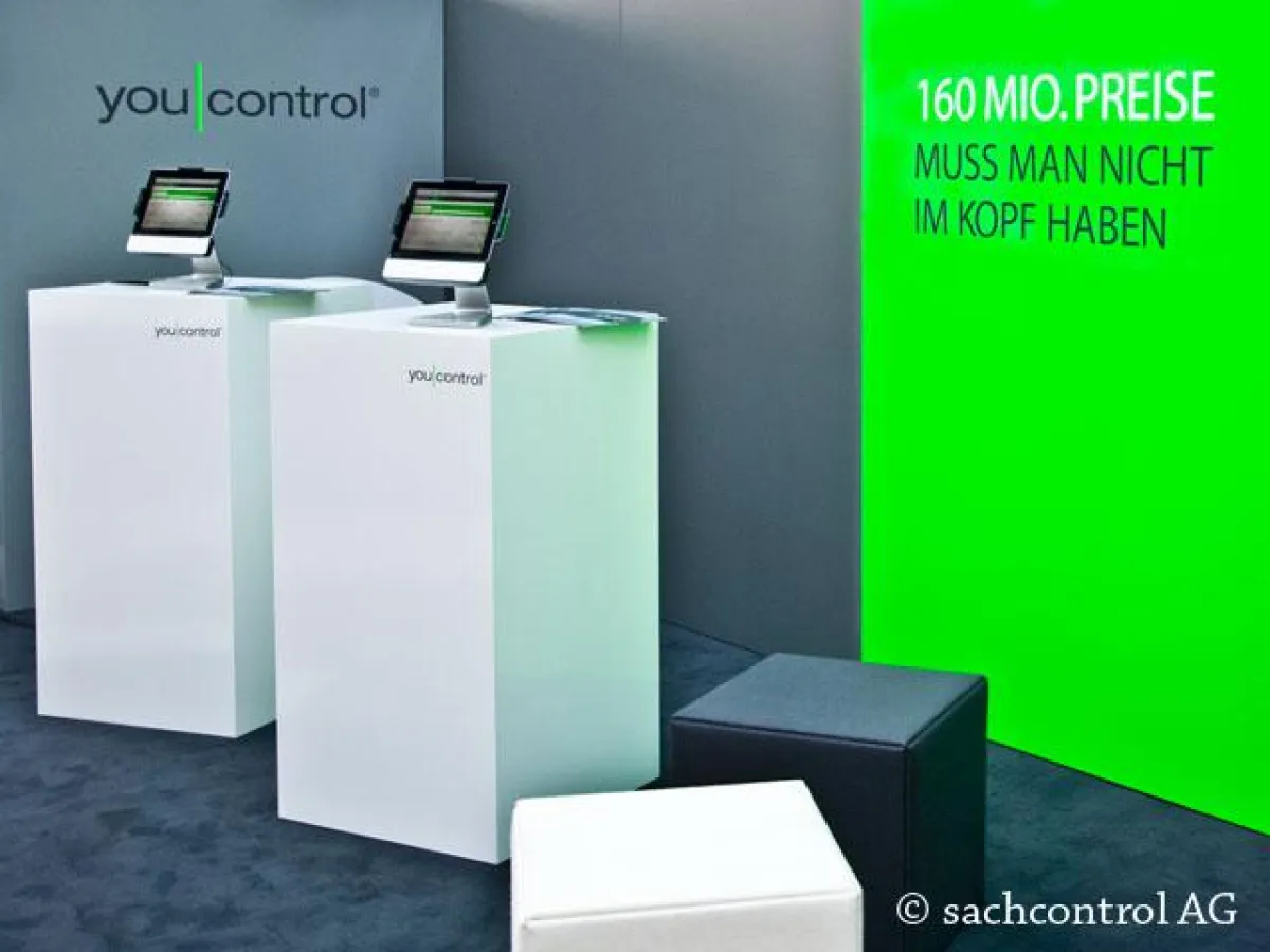 Am youcontrol Messestand konnten die Besucher selbst auf Preissuche gehen