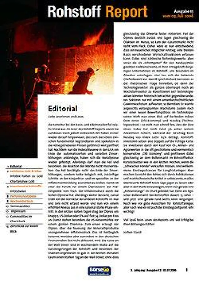 Screenshot vom kostenlosen Rohstoff-Report