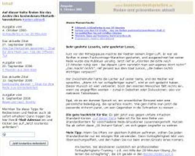 Bild: reden-und-praesentieren.de – neuer E-Mail-Newsletter für professionelle Redner