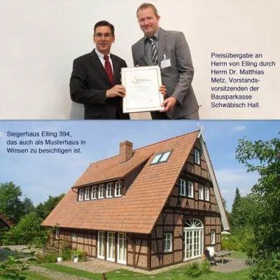 Winsener Fachwerkhaushersteller ist Preisträger bei der Wahl zu Deutschlands beliebtesten Eigenheimen 2012 Bild: Winsener Fachwerkhaushersteller ist Preisträger bei der Wahl zu Deutschlands beliebtesten Eigenheimen 2012