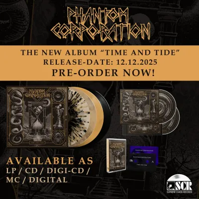 PHANTOM CORPORATION – Neues Album „Time And Tide“ erscheint am 12. Dezember 2025! Bild: PHANTOM CORPORATION – Neues Album „Time And Tide“ erscheint am 12. Dezember 2025!