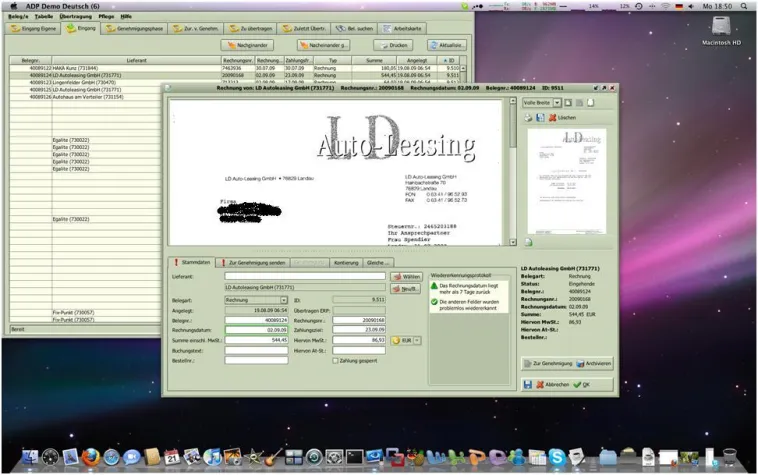 Bild: DocuBizz – Elektronische Rechnungsverarbeitung für Windows, Linux, Mac OS und Solaris