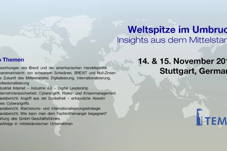 Bild: Konferenz in Stuttgart: Weltspitze im Umbruch – Insights aus dem Mittelstand