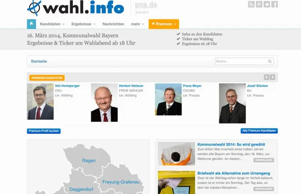 Bild: Wahl.info: PNP startet Wahlportal zur Kommunalwahl 2014 in Bayern