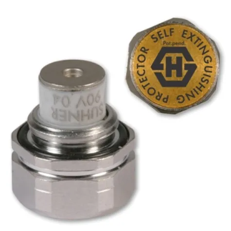 Bild: Mit SEMPER stellt HUBER+SUHNER den ersten selbstverlöschende Gaskapsel-Überspannungsschutz der Welt vor