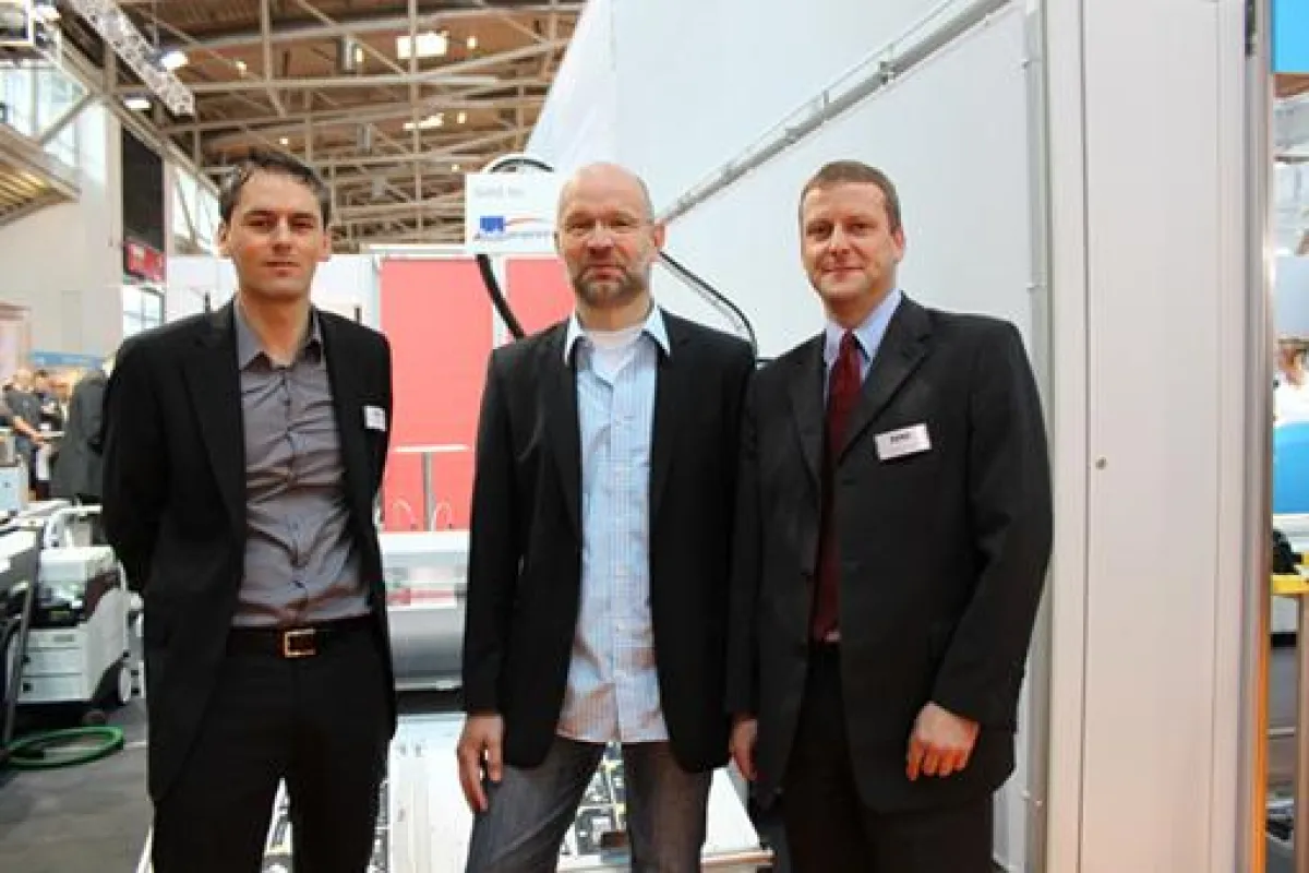 Oliver Zünd (Zünd Systemtechnik AG), Markus Rhode (BSB proprint), Mario Vespermann (Zünd Systemtechnik AG)