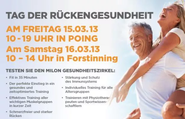 Bild: Tag der Rückengesundheit am 15. März im Therapie- und Trainingszentrum Baumann in Poing bei München