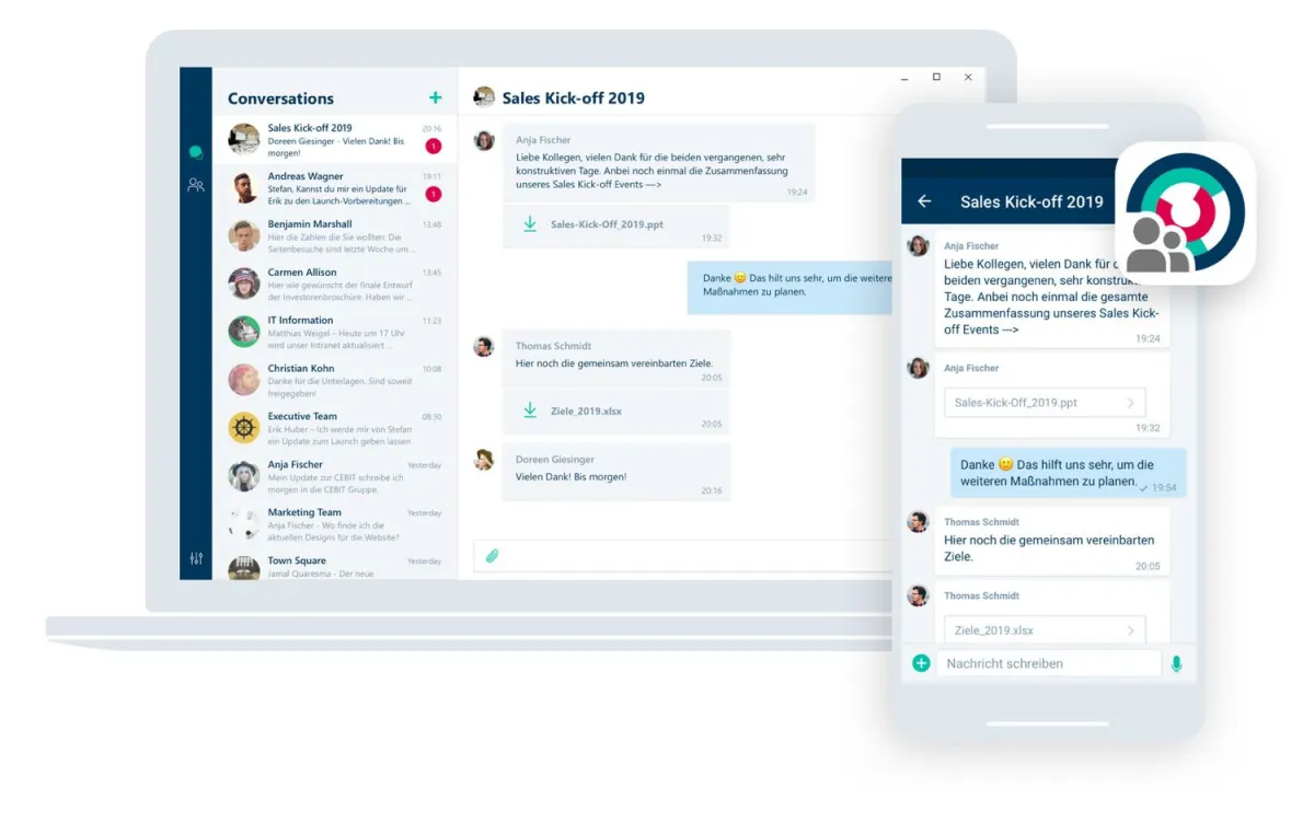 Brabbler präsentiert auf der secIT in Hannover den Business Messenger ginlo @work. (Quelle Brabbler)