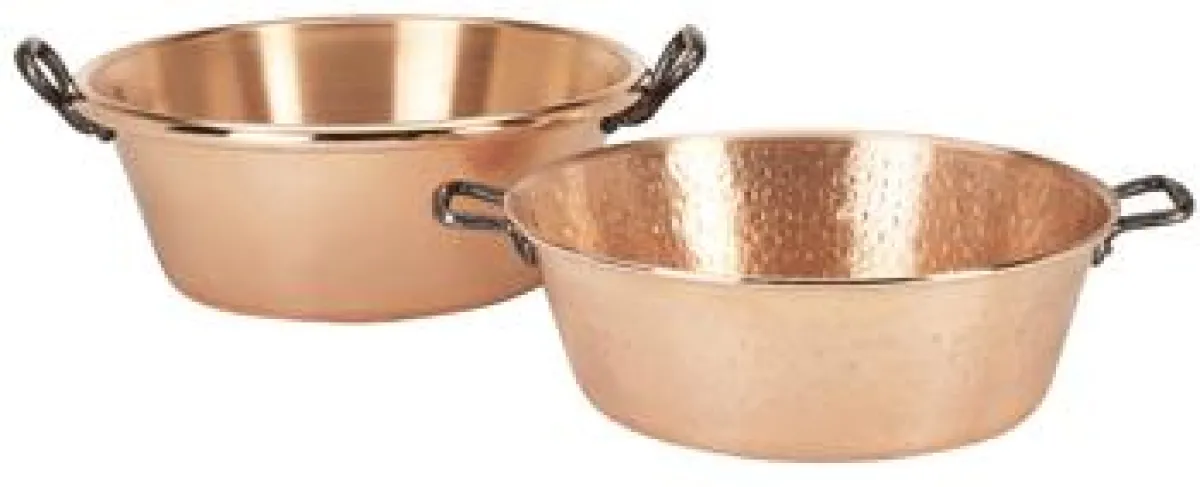 Marmeladentöpfe aus massivem Kupfer