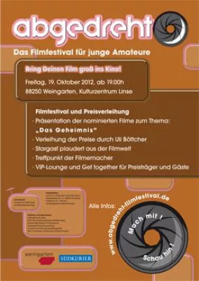 8. abgedreht - Jugendfilmfestival für junge Amateure Bild: 8. abgedreht - Jugendfilmfestival für junge Amateure